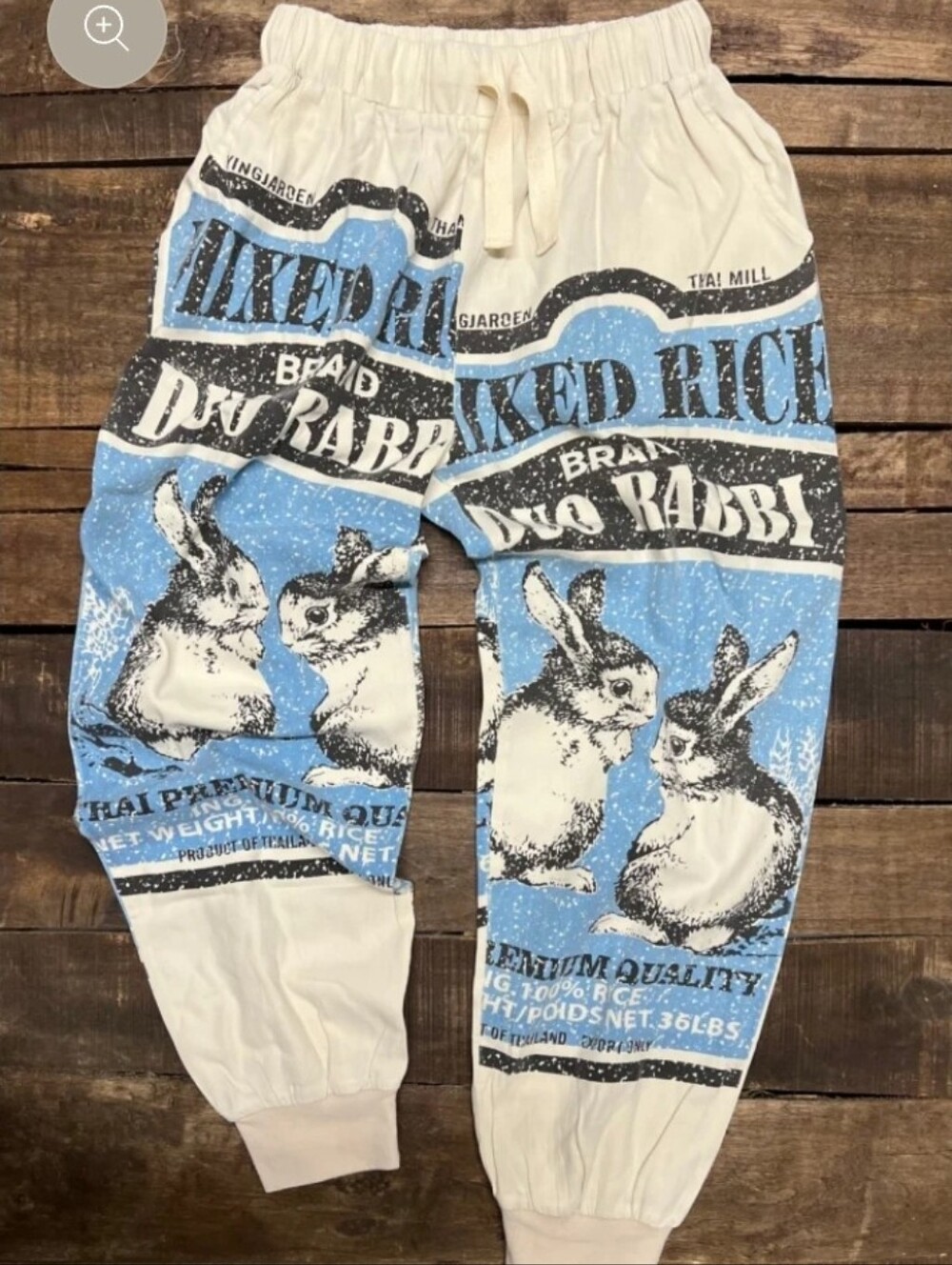 Cottage Core Jaded Gypsy Blue Bunny Joggere - Size S/M